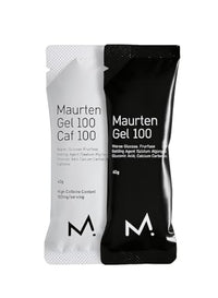 Maurten MAURTEN Gel 100 Mix Box - 6-Pack of 40g - 25g Carbohydrates per Serving - 4 x Gel100 and 2x Gel100 CAF100 (100mg caffein) - Stomach-Friendly Patented hydrogel Technology - Free of preservatives