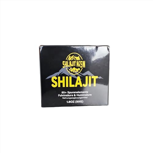 Meat Hugger Pure Himalayan Shilajit Resin – Certified Organic Mineral Pitch | 75% Fulvic & Humic Acids, 85 + Trace Minerals | Natural Energy, Sleep & Workout Recovery Support 50 g