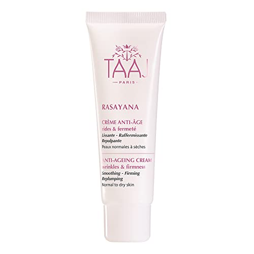 TAAJ | Anti-ageing cream - RASAYANA | Smoothing, firming and plumping | Provides a targeted response against wrinkles, fine lines and loss of firmness | Firmer skin | Vegan | 50 ml
