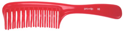 PRO.CO Pro-Tip Professional Detangling Hair Comb, Red, Red