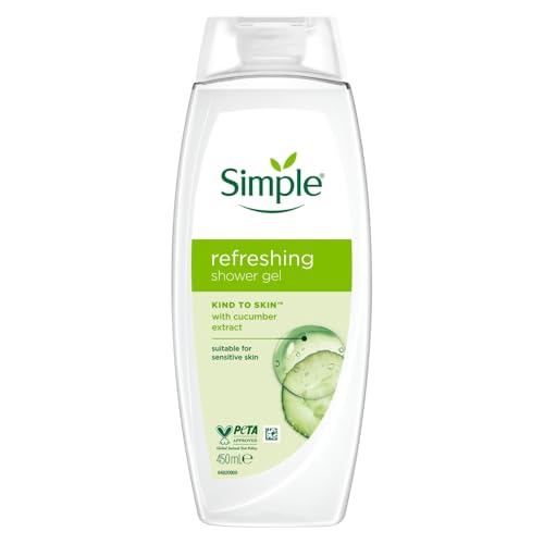 Simple Kind to Skin Shower Gel Refreshing 450 ml (Refreshing, 450 ml (Pack of 1))
