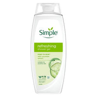 Simple Kind to Skin Shower Gel Refreshing 450 ml (Refreshing, 450 ml (Pack of 1))