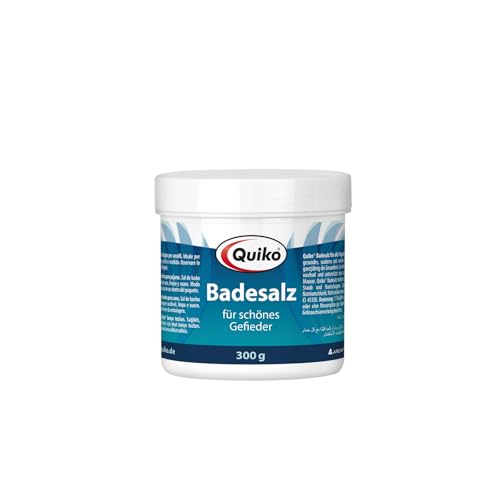 Quiko Bath Salt 300g - for pet birds, racing pigeons & chickens - Accelerates feather changes - supports a healthy, clean and soft plumage