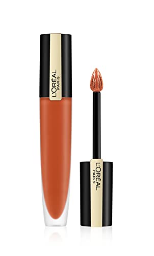 L'Oreal Paris L'Oréal Paris Rouge Signature Matte Liquid Lipstick, Ultra-Matte Lip Stain, Up To 24 Hours of Colour, 7 ml, Shade: 112, I Achieve