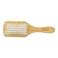 from earth to earth f.e.t.e | Bamboo & Natural Rubber Hairbrush | Large Paddle | Biodegradable & Compostable | Sustainable | Vegan