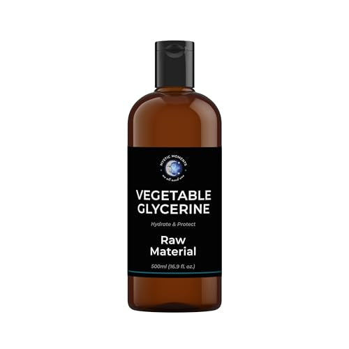 Mystic Moments | Vegetable Glycerine Liquid | 99.5% Pure | Kosher Certified | GMO-Free & Allergen-Free | For Skincare, Cosmetics, Soaps, Toothpaste & More | Soluble in Water & Alcohol | 500g