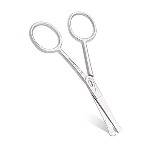 Fine Lines Baby Nail Scissors – Kids Finger Nails Clipper and Toenail Cutter – Newborn Essentials – Rounded Ends for Safety – Can be used for Grooming Cuticles & Trimming Hair