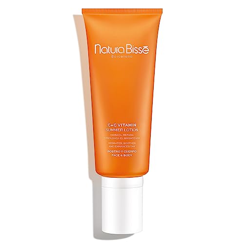 Natura Bissé C+C Vitamin Summer Lotion Hydrating and Soothing Lotion with Vitamin C and E and Aloe Vera Summer Cream Enhances Tan for Face and Body 7 fl. oz - 200 ml