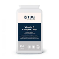 TBQ Nutrition Vitamin B Complex | 6 Months Supply | with B1, B2, B3, B5, B6, B7, B9, B12 & PABA | Contributes to Energy, Nervous System Function & Metabolism | UK-Made