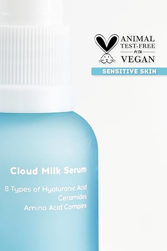 cream co. Cloud Milk Skin Repair Serum for All Skin Types, Renewing Skin Serum, Hyaluronic Acid Skin Serum, Vegan, Paraben-Free Anti Aging Serum, Soothes the Skin