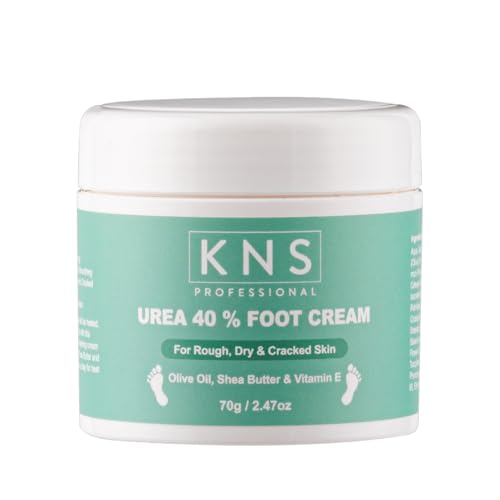 KNS PROFESSIONAL KNS 40% Urea Foot Cream - Olive Oil, Shea Butter for cracked heels and dry skin - Clinically Tested, Suitable for Diabetics