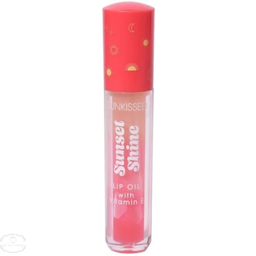 Sunkissed Sunset Shine Lip Oil, Vitamin E Enriched Hydrating Lip Balm with Subtle Color, Tropical Paradise Inspired Flavor