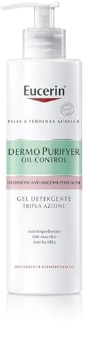 Eucerin DermoPurifyer Triple Action Cleansing Gel, Oil Control & Post-Acne Spot Remover, Perfect for Oily Skin, 400ml