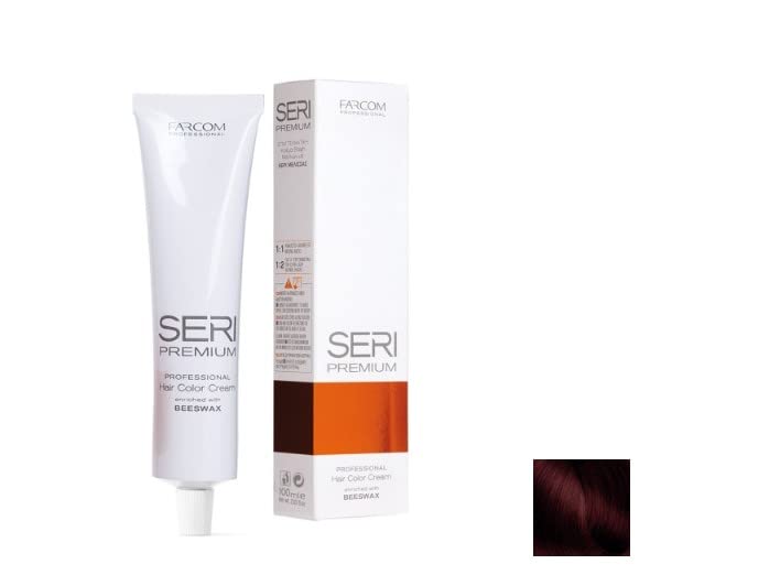 Farcom Seri Premium Hair Color Cream Permanent Cream Hair dye Colorant 60ml - 4.6 Chestnut Red