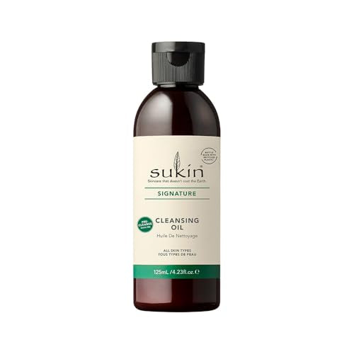 Sukin - Cleansing Oil - Signature Natural Facial Cleanser for All Skin Types - Skin Care, Facial Cleansers, Beauty Products, Skin Cleanser, Cleansing Oil for Face - 125ml