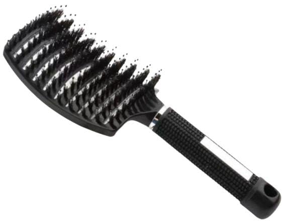 Generico Professional Curved Ventilated Hair Brush Black for Massage Detangling Wet and Dry Hair Suitable for Any Styling