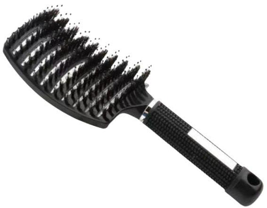 Generico Professional Curved Ventilated Hair Brush Black for Massage Detangling Wet and Dry Hair Suitable for Any Styling