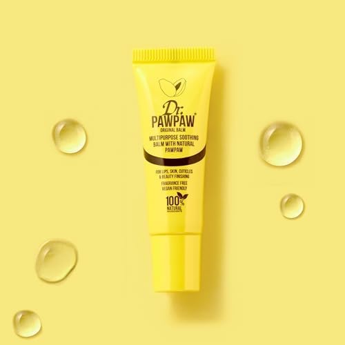 Dr. PAWPAW ORIGINAL BALM Dr.PAWPAW Mini Luxe Trio Gift Set: Orignal,Tinted Peach & Overnight Lip Mask,Multi-Purpose Natural No Fragrance Balm for Hydrating Lips, Skin, Hair, Cuticles, Nails & Beauty Finishing (3 x 10 ml)