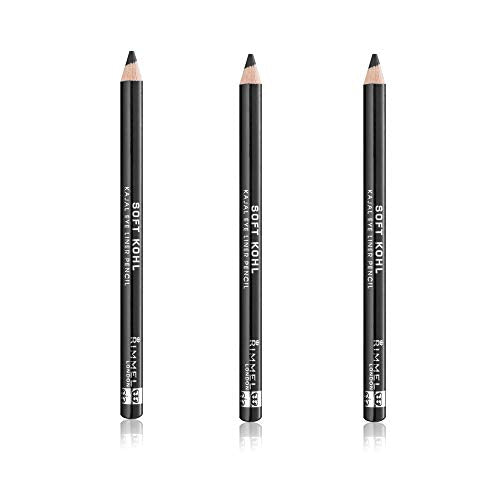 Rimmel London Soft Kohl Smudge-proof Eyeliner Pencil, Jet black, 1.2 g