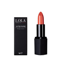 Lola Make-Up Ultra Shine Lipstick, Enriched With Antioxidant Vitamins A, C & E, Hyaluronic Acid No. 025 Sunset Red, Vegan
