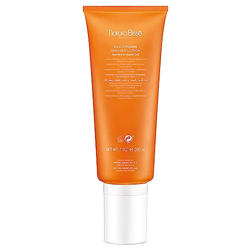 Natura Bissé C+C Vitamin Summer Lotion Hydrating and Soothing Lotion with Vitamin C and E and Aloe Vera Summer Cream Enhances Tan for Face and Body 7 fl. oz - 200 ml