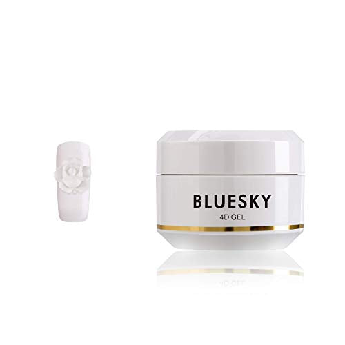 BLUESKY Bluesky Gel Polish, 4D Nail Art Gel, White 02, 8ml (Requires curing under UV/LED Lamp)
