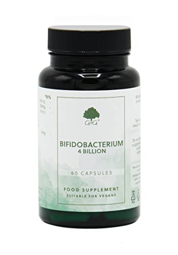 Bifidobacterium Capsule Supplement | 4 Billion Viable Organisms at Manufacture | 60 Vegan Capsules | G&G Vitamins