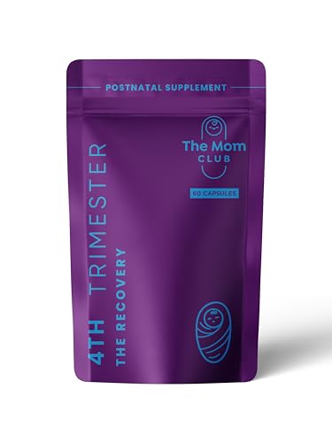 The Mom Club Postnatal Vitamins – 4th Trimester – Recovery Multivitamin with Iron, Magnesium, C, D3, Biotin & Zinc – After Birth Support for Energy, Mood, Hormone Balance & Healing – 60 Capsules – 1 Month Supply