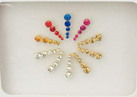 Mehek BB200 Multi Colour Gold Silver Stone Bindi Tattoo Tikka Bollywood Party Forehead Bindi Christmas
