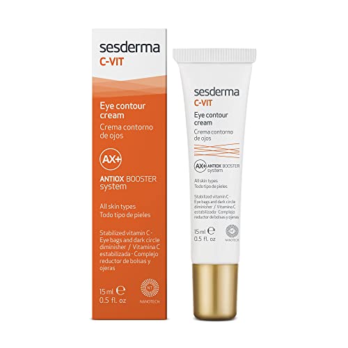SESDERMA Sesderma | C-Vit Eye Contour Cream | Vitamin C | Eye Contour Cream | Eye Brightening | Reduces Puffiness and Dark Circles | Depuffing Eye Cream | 15 ml