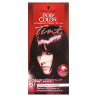 Schwarzkopf POLY COLOR PERMANENT CREAM COLOR TINT 87 RED BLACK 100% GREY COVERAGE