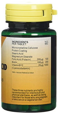 Health Plus B12 + Folic Acid + Biotin Vitamin B Supplement - 60 Tablets