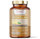 Time Health Bromelain Capsules - High Strength 3000 GDU - Highly Dosed 500mg per Capsule - Naturally Derived from Pineapple - UK Made - Zero Additives - Vegan - Pullulan - 120 Capsules