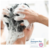 Friendly Soap - Fragrance-Free Hypoallergenic Shampoo Bar (95g), Gentle Hair Care, Sensitive, Nourishing, Plant-Based, Cruelty-Free, Made By Hand, No SLS or Parabens, Sustainable