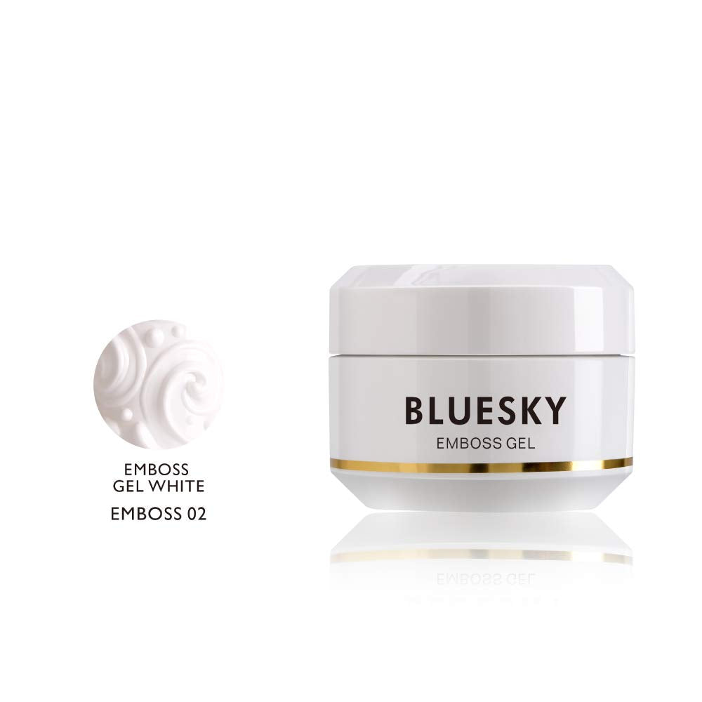 BLUESKY Bluesky UV Gel Emboss Carving Gel for Nail Art, White, 02, 8 ml (Requires Curing Under UV/LED Lamp)