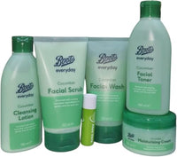 Generic Boots Cucumber facial skin care 5 pcs bundle With Free Aloe Vera Lip Balm