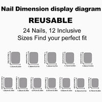 JUSTOTRY 24 Pcs Red False Nails Short Pattern,Solid Square Press on Nails,Glossy Fake Nails Medium for Nails Art,Pretty Squoval French Stick on Nails for Women and Teens Gifts