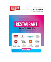 One4all Restaurant Favourites - UK Redemption - Delivered by post
