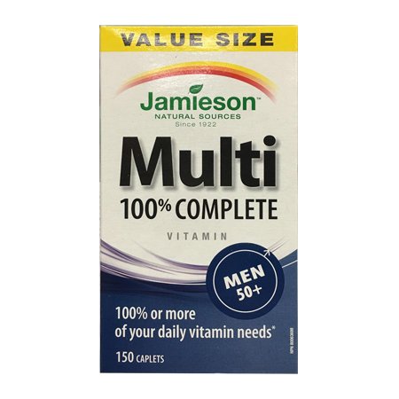 Jamieson 100% Complete Multivitamin for Men 50+, 150 caplets