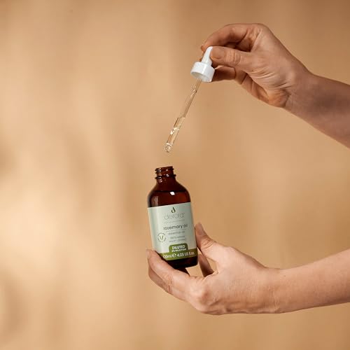 Derora Rosemary Oil (Diluted) for Hair & Skin | Pure & Ready to Use 3% Diluted | Rosemary Oil for Hair, Damaged Hair, Hair Loss, Dry Skin, Face, Scalp (120ml)