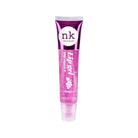 NK lip gloss gel 15ml Vitamin E, Shiny, Nourishes, Blueberry, Peach, Grape and Clear flavoured by Nicka K (Multi Pack Of 4).