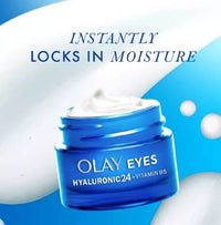 Olay Eyes Hyaluronic24 + Vitamin B5 Eye Gel, 15ml, Fragrance Free, (pack of 1)