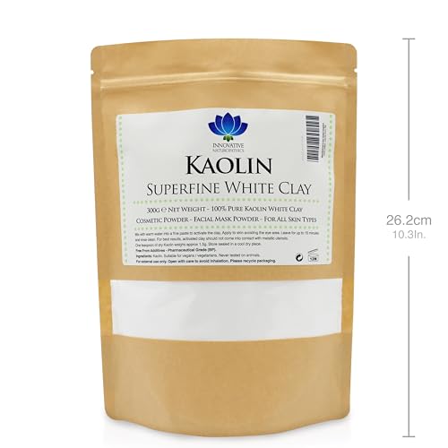 Innovative Naturopathics Kaolin - Pharmaceutical Grade - Superfine White Clay - 300g Packet