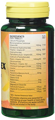 Health Plus B100 Complex Vitamin B Supplement - 90 Tablets