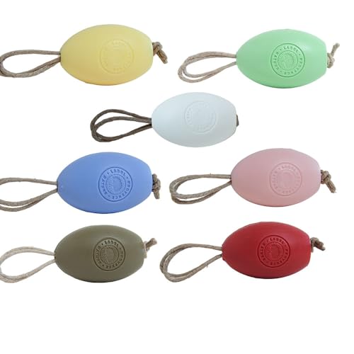 Label Provence Nature Label Provence Savon de Marseille - French Soap on a Rope Made With Fresh Organic Donkey Milk - Natural Soap and Easy To Use Hand Wash - Rose Fragrance - 270g