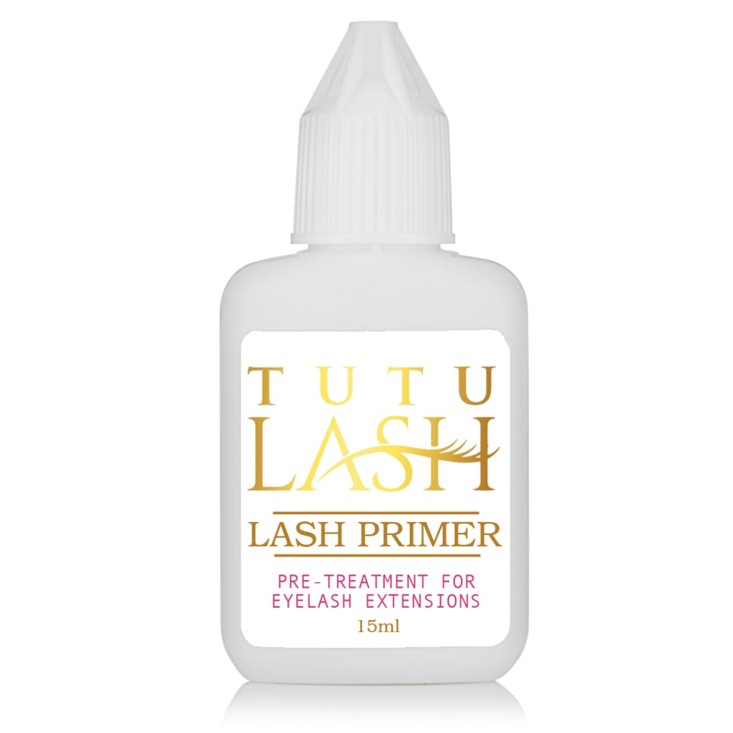 TUTU LASH Eyelash Primer 15ml Pre-Treatment for individual Lash Extensions pre-treatment removes proteins and oils and provides longer lash retention TUTU Lash