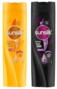 Generic Nourishing Soft & Smooth Shampoo 360 ml&Sunsilk Stunning Black Shine Shampoo 360 ml, With Amla + Oil & Pearl Protein, Gives Shiny, Moisturised, Fuller Hair
