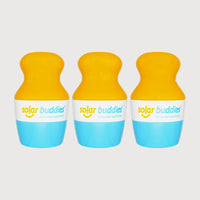 Triple Blue Pack Of Solar Buddies Refillable Roll On Sponge Applicator For Kids, Adults, Families, Travel Size Holds 100ml Travel Friendly for Sunscreen, Suncream and Lotions