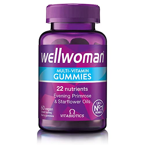 Wellwoman Vitabiotics Multi-Vitamin Vegan Berry Gummies, Purple, 60 Count (Pack of 1)