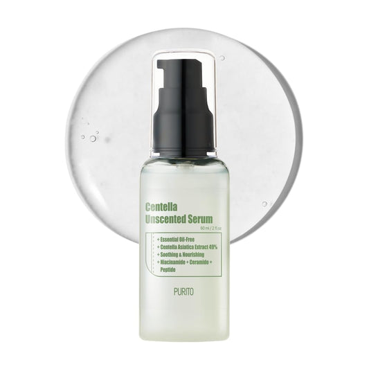 PURITO 60ml/ 2 fl.oz Unscented Serum for face, Recovery facial, Calming soothing, Centella Asiatica